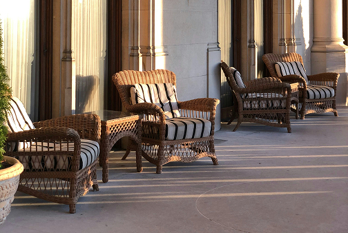 Chair outside building