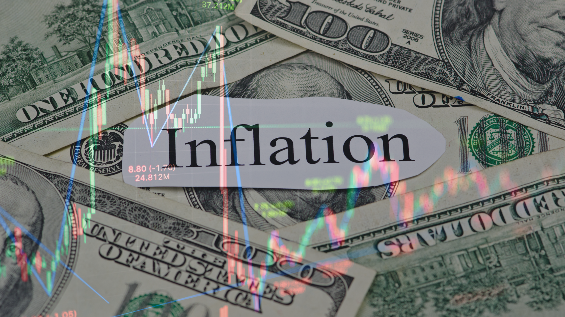 Political Systems blog cover photo showing US currency with the word "Inflation"